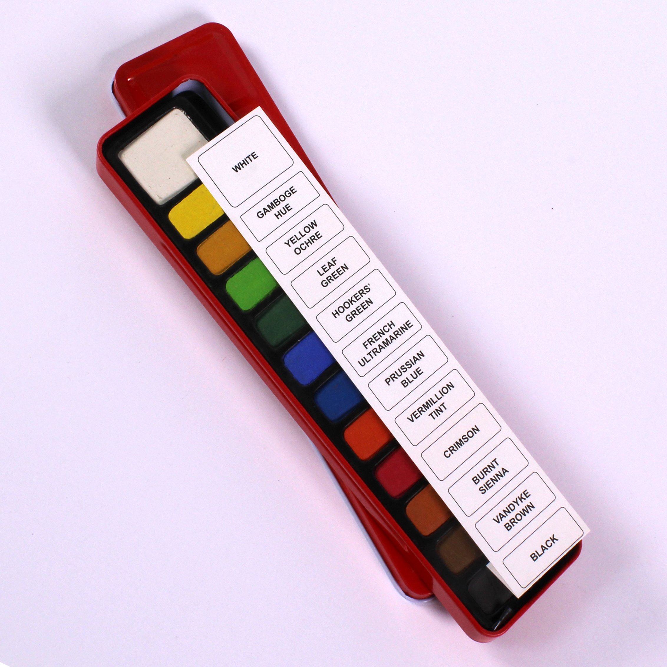 Bcreativetolearn Assorted 12 Colour Watercolour Artists Paint Palette Tin Art Painting Set Of 12 Blocks By Bcreative ®