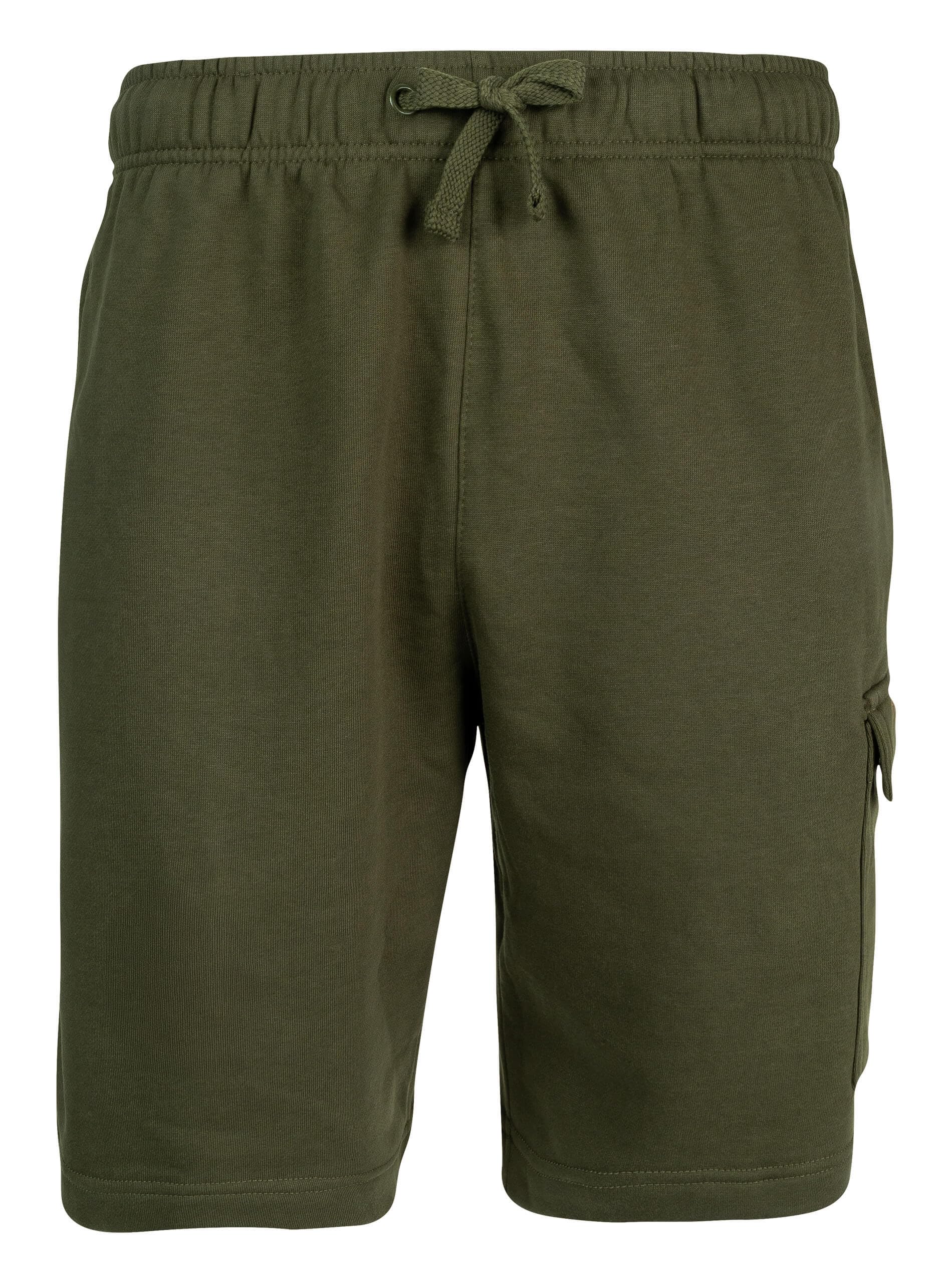 Speero Men's Green Cargo Shorts Durable Cotton Blend Shorts With Elastic Waistband, Adjustable Drawstring And Multiple Pockets – Ideal For Outdoor Adventures & Casual Everyday Wear - M