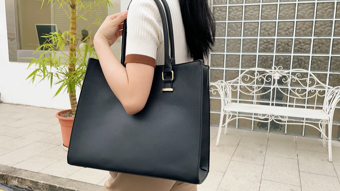 Miss Lulu Damen Handtasche Aus PU-Leder – Mittelgroß, Mit Umhängbarem Riemen, 24x19,5x10 Cm