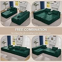 Vista 6 de Modular Sectional Sofa Couches L-Shape Couch 3 Seat Modular Sofa Memory Foam Sectional Couches for Living Room, Cloud Couch with Oversized Chaise