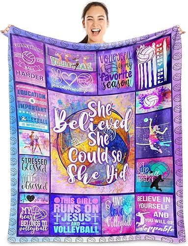 Manta de regalo de voleibol regalos de voleibol para adolescentes regalos de entrenador de voleibol para mujeres los mejores regalos de equipo para