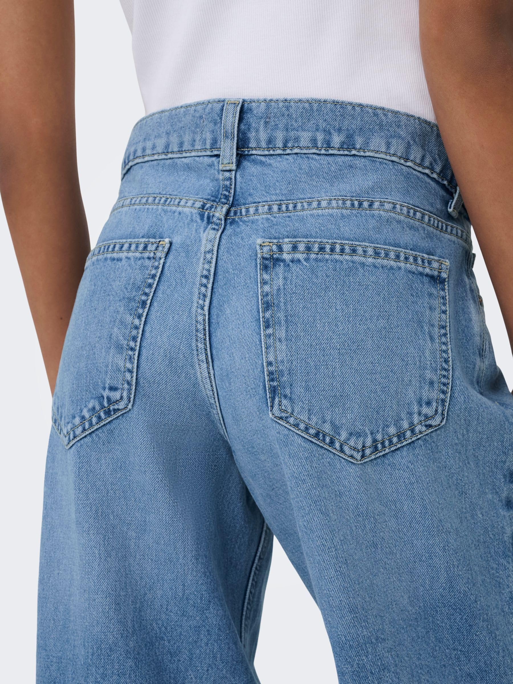 ONLY Female Jeans mit weitem Bein ONLBRENDA Niedrige Taille Gerade geschnitten Jeans