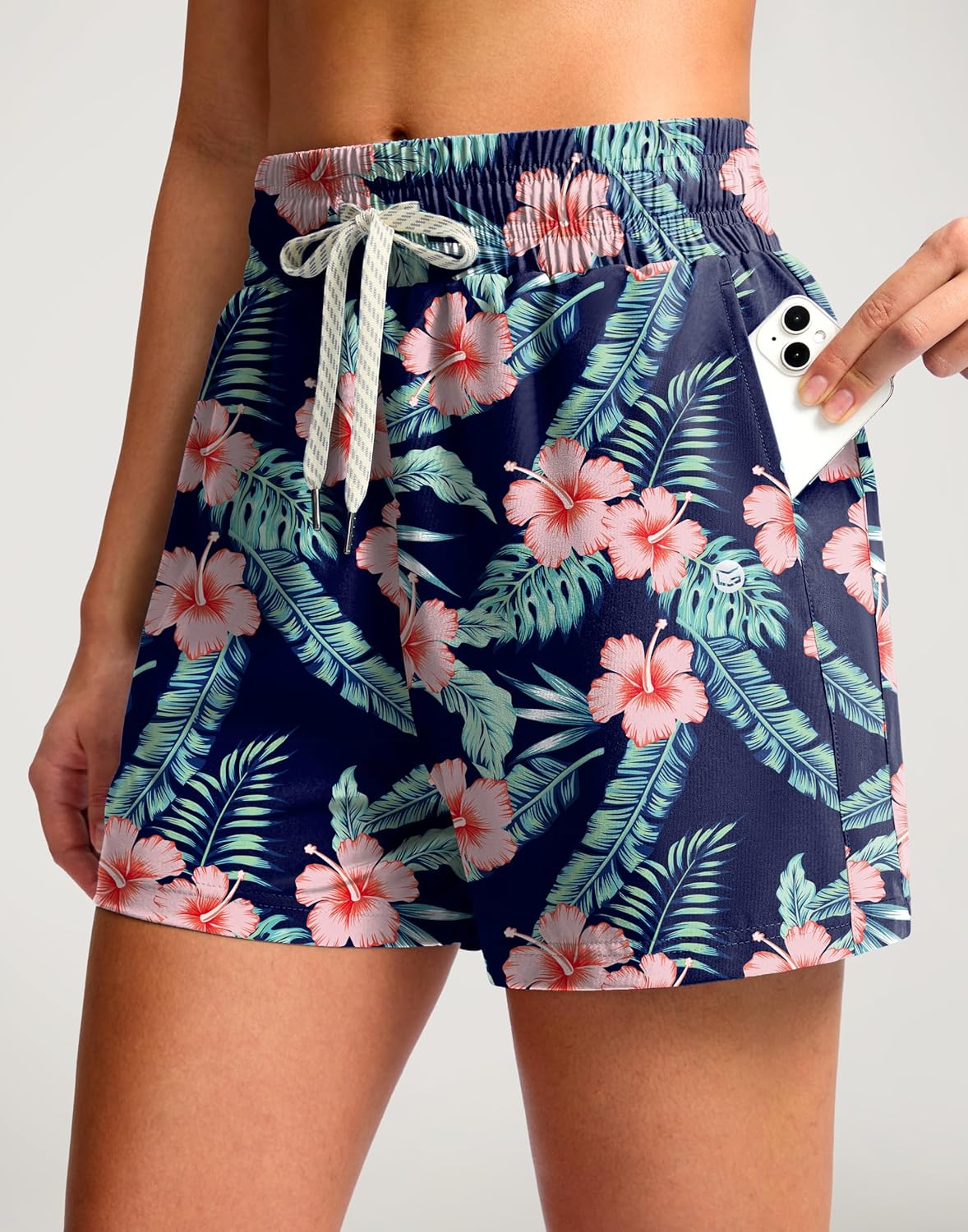 G Gradual Women's Swim Shorts 4" Quick Dry Board Shorts with Boxer Liner Deep Pockets Beach Trunks Athletic Running Shorts - Image 2