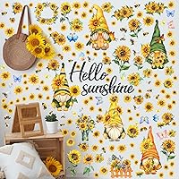 Vista 13 de 74 piezas de calcomanías adhesivas para pared de regreso a la escuela, calcomanías de acuarela, decoraciones de gnomo, búho, autobús, calcomanías