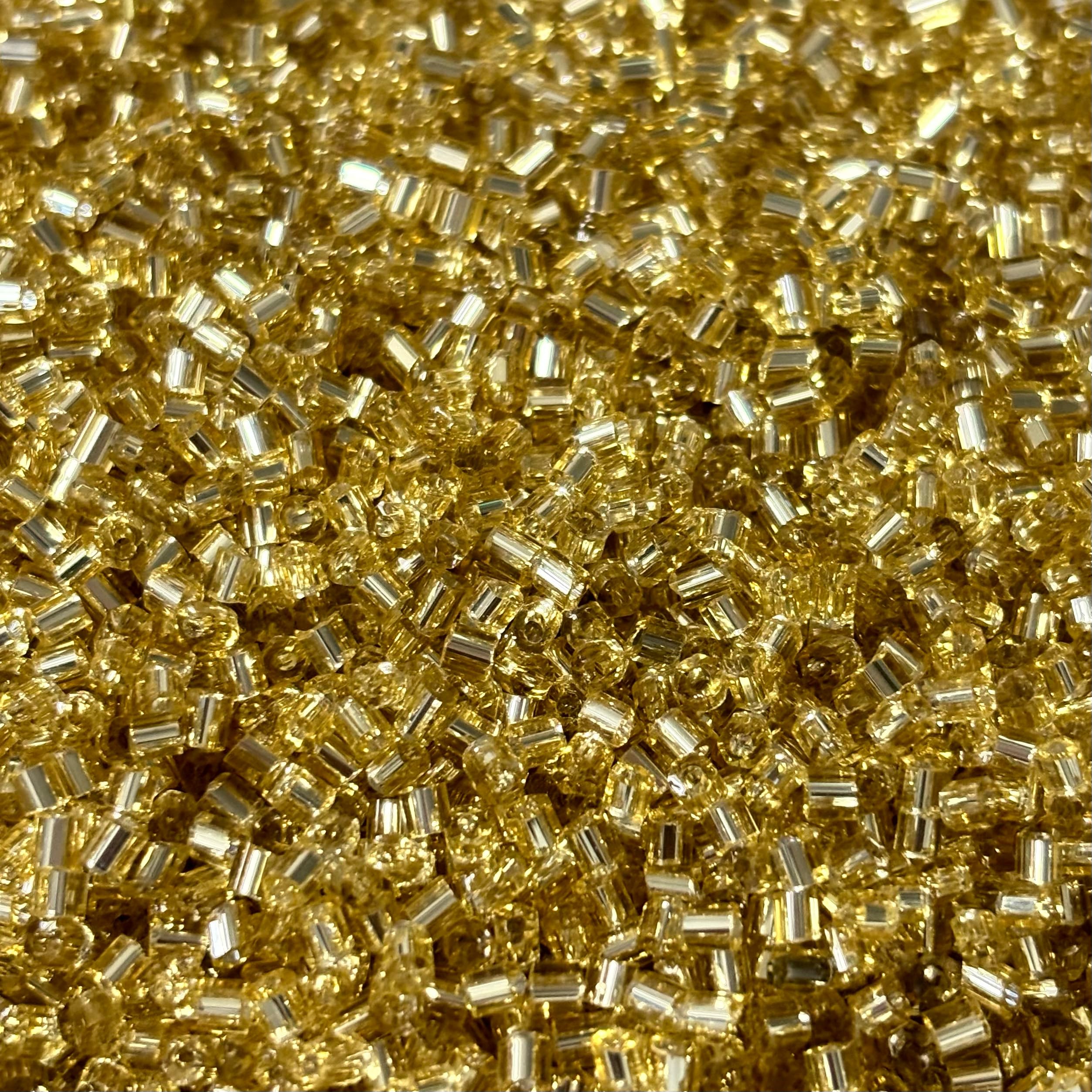 Cutdana Small Cut Cylinder Tube Beads |2 Cut Glass Beads | Beads for Jewellery Making, Craft, DIY Aari and Embroidery Work (Golden)-image-21