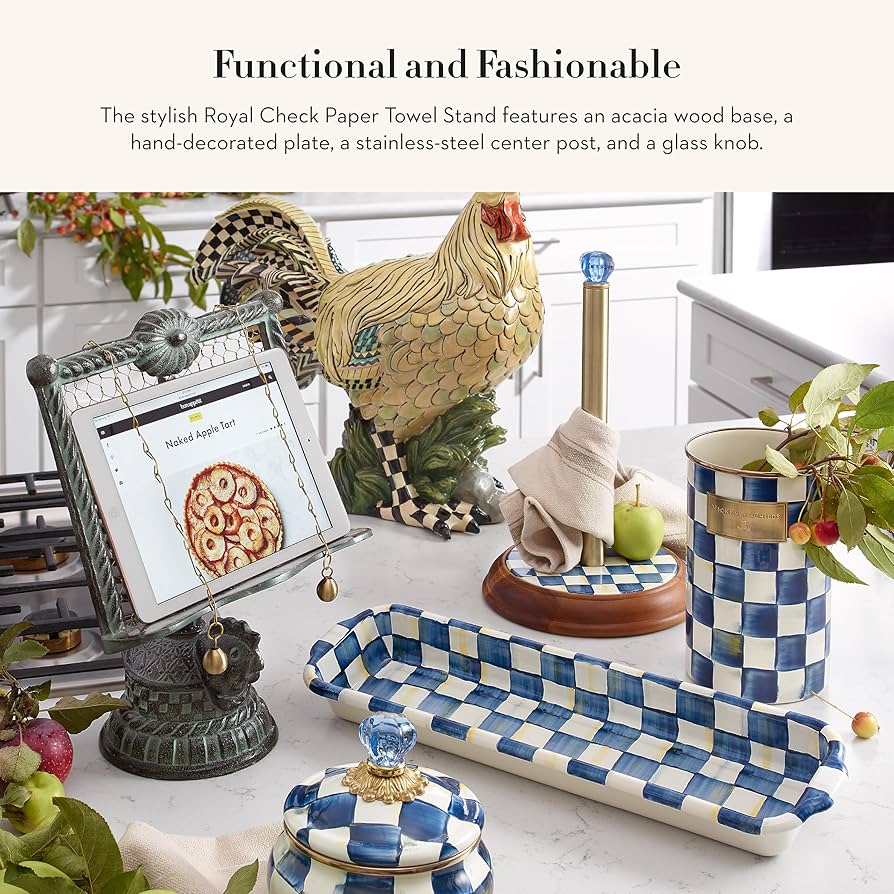 Amazon.com - MACKENZIE-CHILDS Wood Paper Towel Holder, Decorative