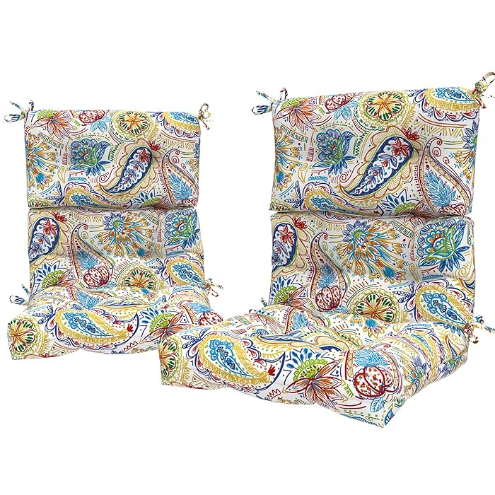 Buy LVTXIII 2 Pack Outdoor/Indoor High Back Chair Cushions, Deep Seat