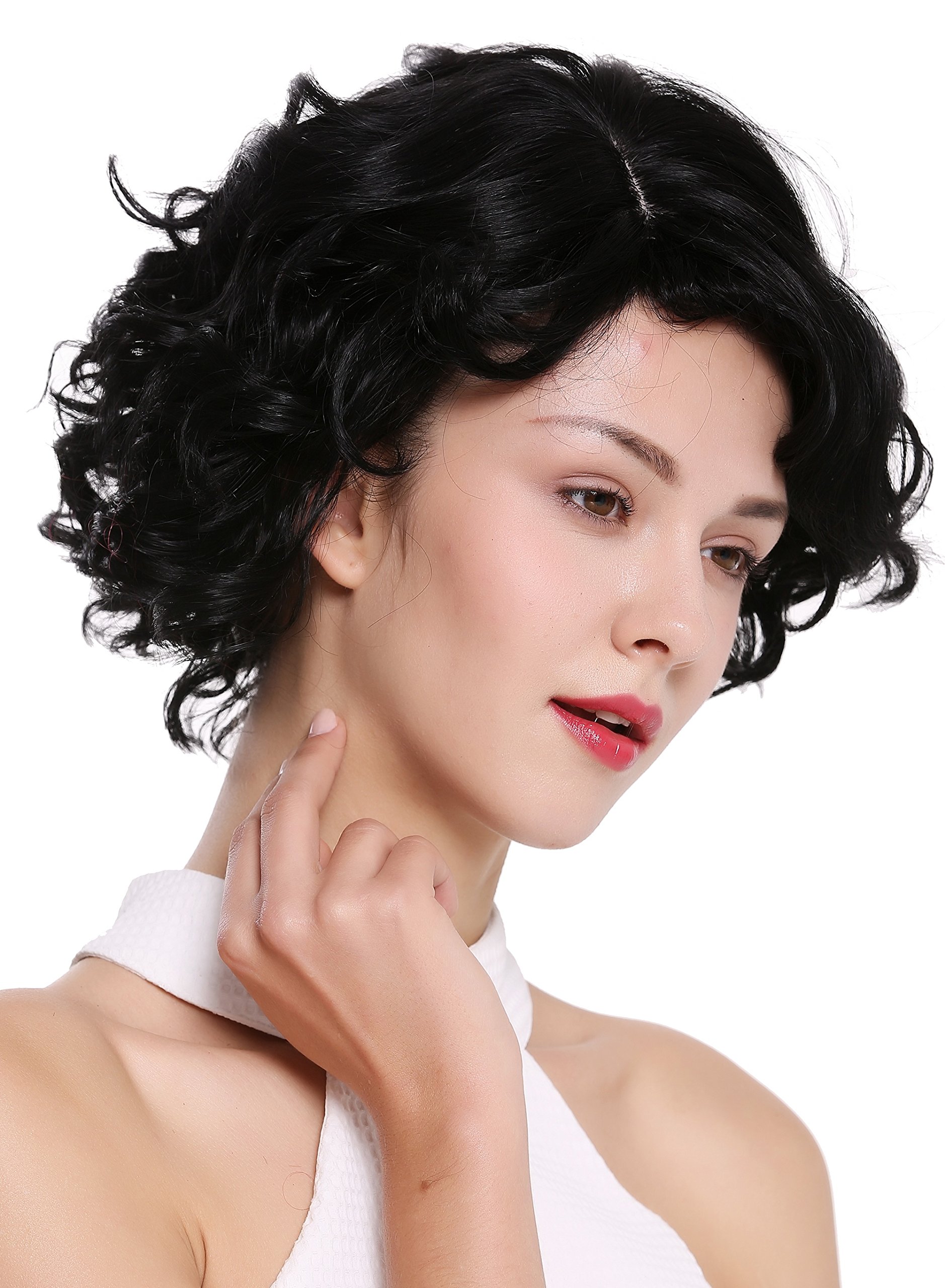 WIG ME UP - MINA-1 Lady Quality Wig short wild n wavy deep black, black (1), Length: approx. 30 cm - Image 2