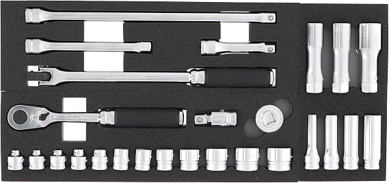 Ko-ken 3285Z Z-Series 3/8 Sq.Dr. Socket Set w/ 72 Tooth Ratchet, 26 pcs.