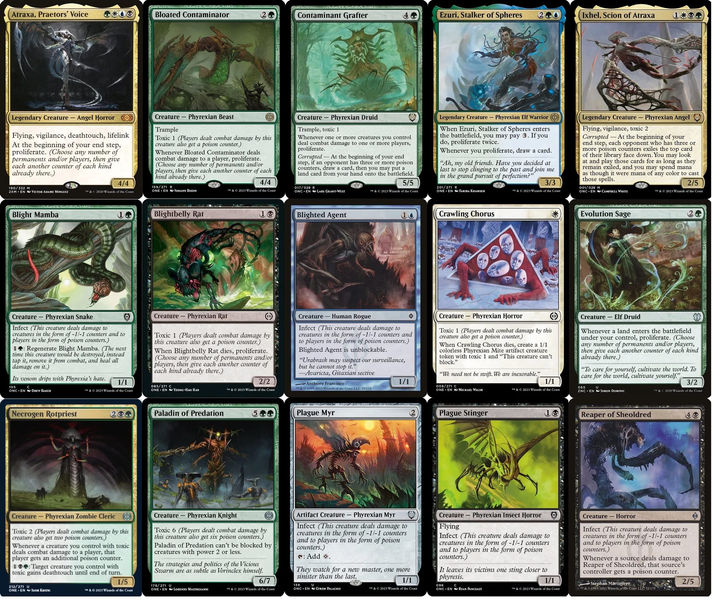 Commander Atraxa Toxic Infect Deck - Black White Blue Green - EDH