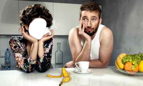 Casal montagem da foto