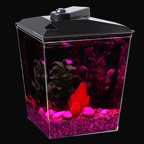 Miniatura 10 de Koller Products AquaView - pecera de 25 galones con filtro de alimentación e iluminación LED 7 selecciones de colores