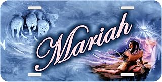 Indian Maiden Blue Personalized Monogrammed License Plate