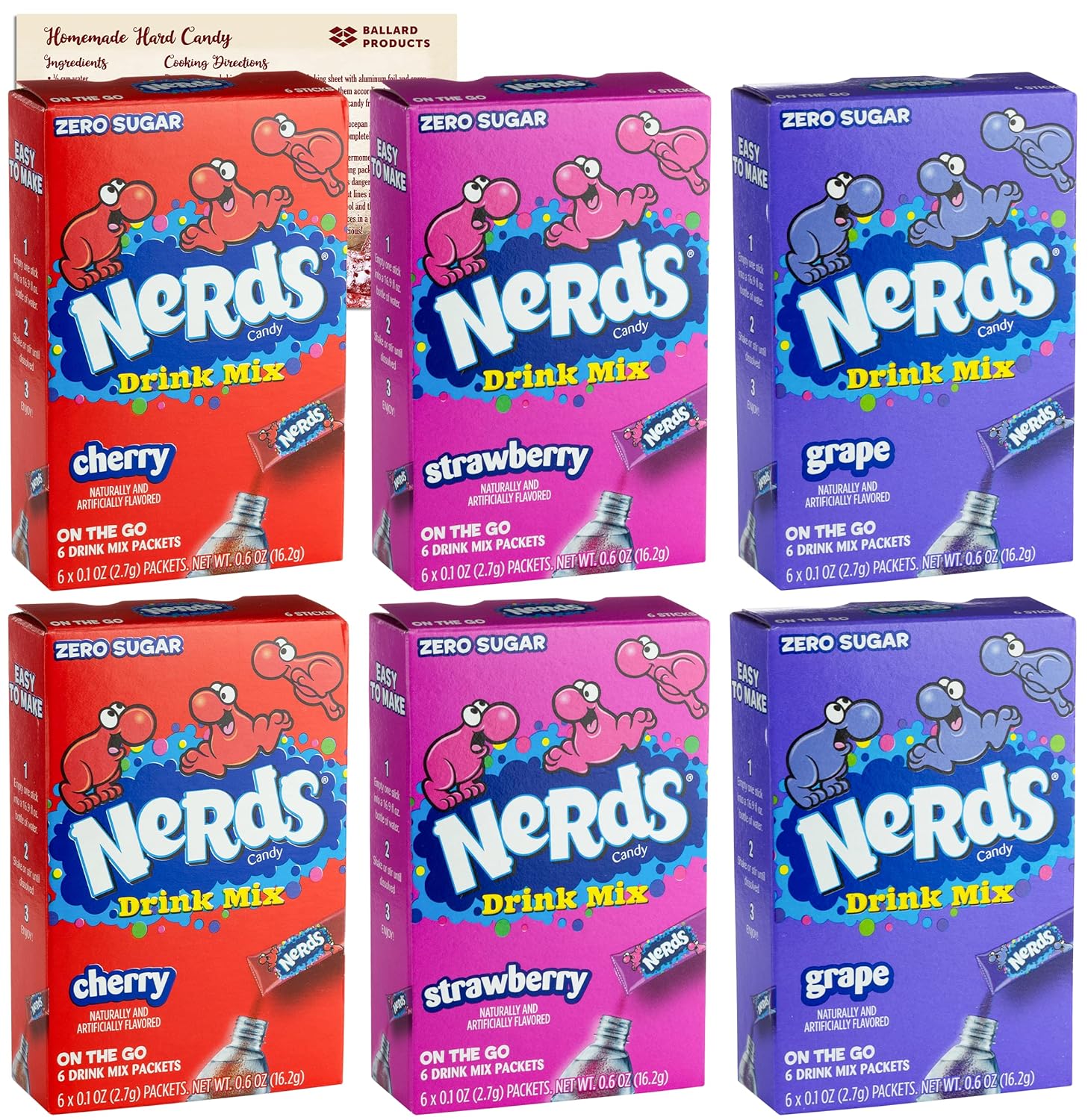 Nerds Flavored Drink Mix Singles Pack of 6 Boxes 6 Boxes