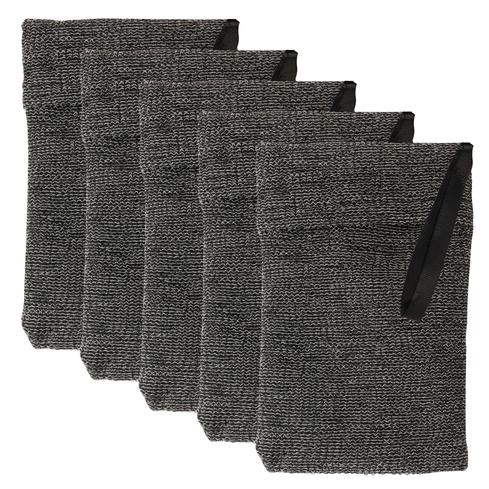 Xohairp 5 Pack Soap Bag, Exfoliating Nylon Soap Saver Bag,Gray Mesh Bar Soap Lather Pouch (Gray)
