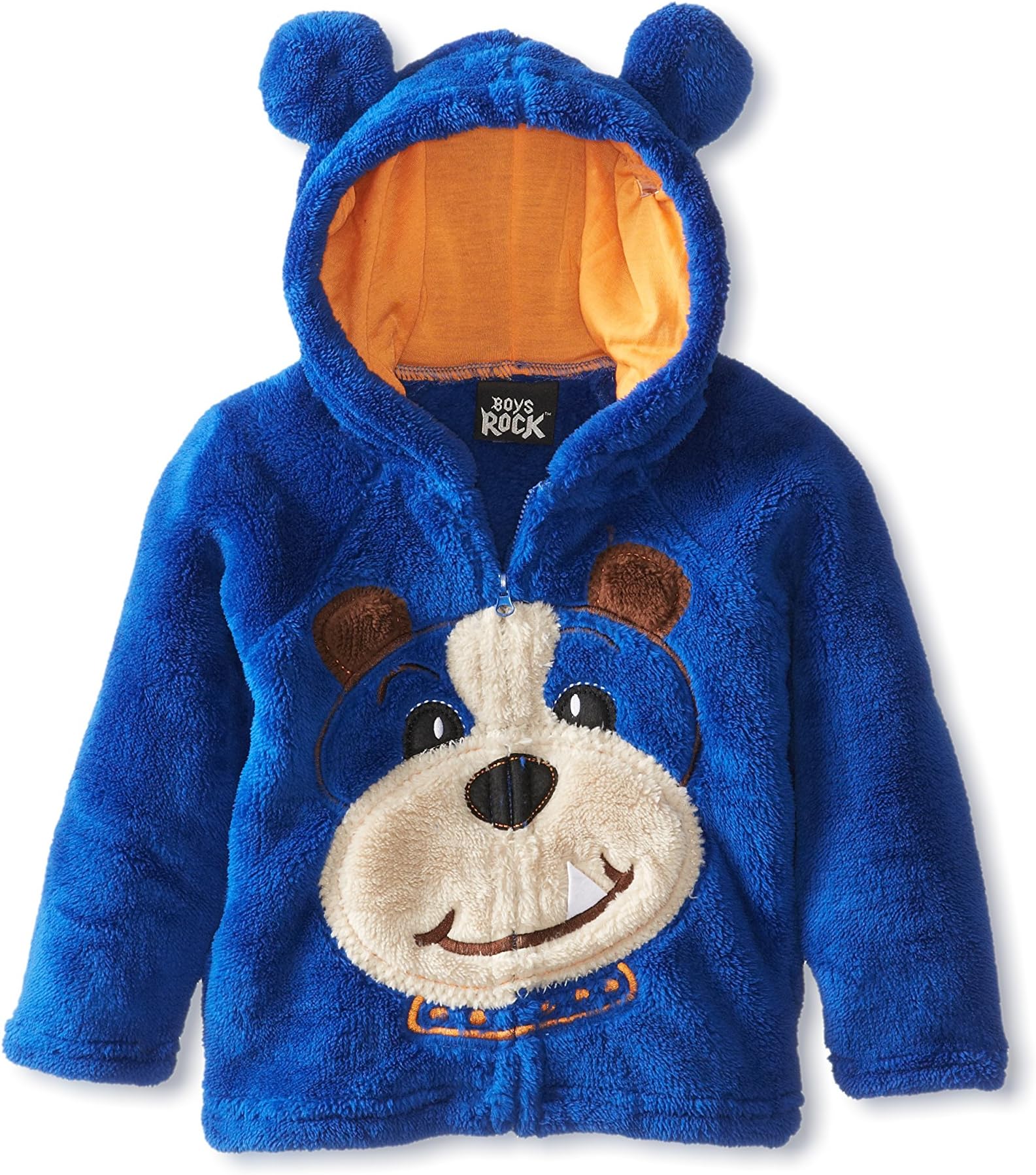 Boys Rock Little Boys' Plush Hoodie Bulldog