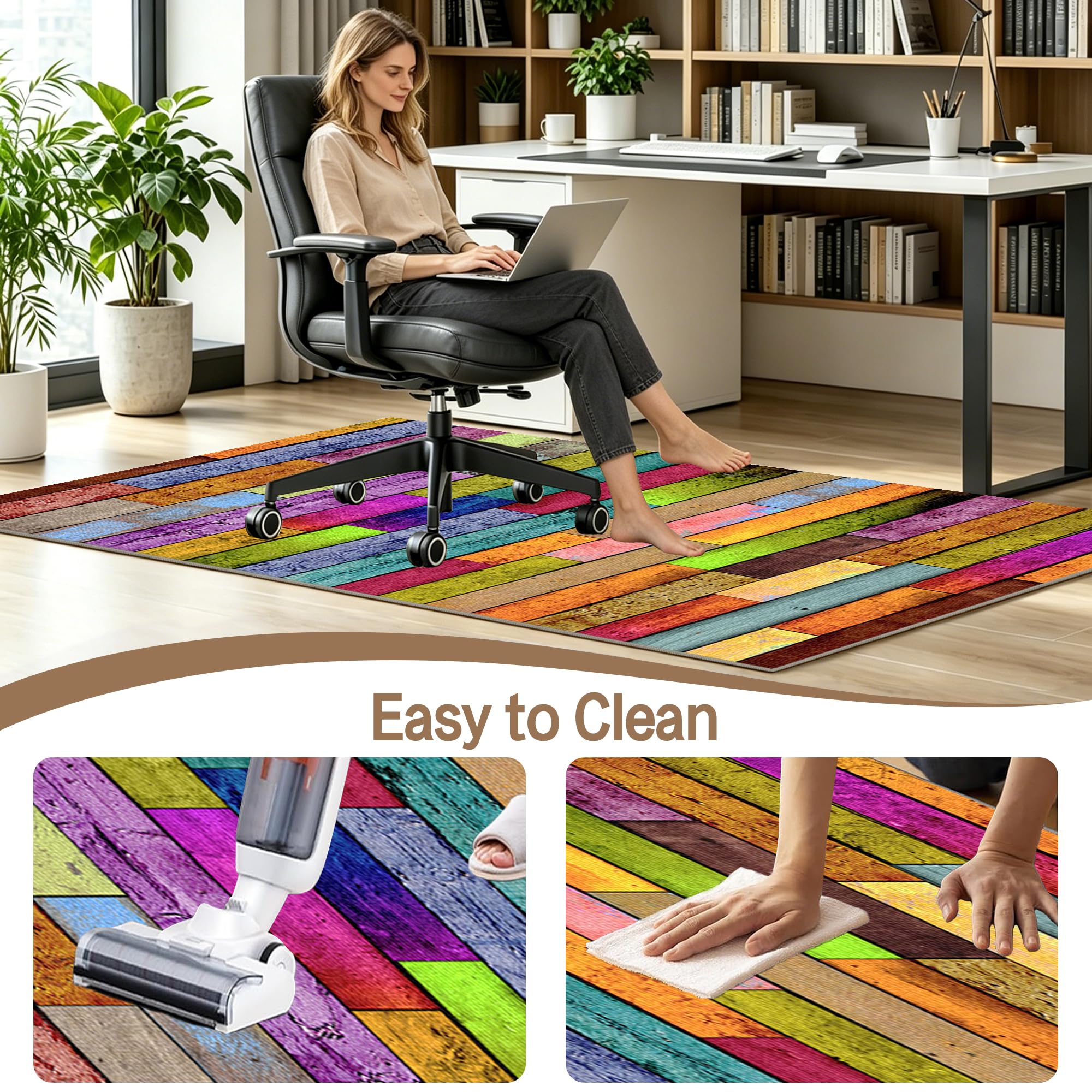 Teppich-Stuhlmatte, bürostuhl unterlage teppich 80 x 150 cm Gaming Teppich Stuhlunterlage, Bodenschutzmatte für Hartböden, schreibtischstuhl unterlage für Laminat, Bürostuhl Matte für Bodenschutz