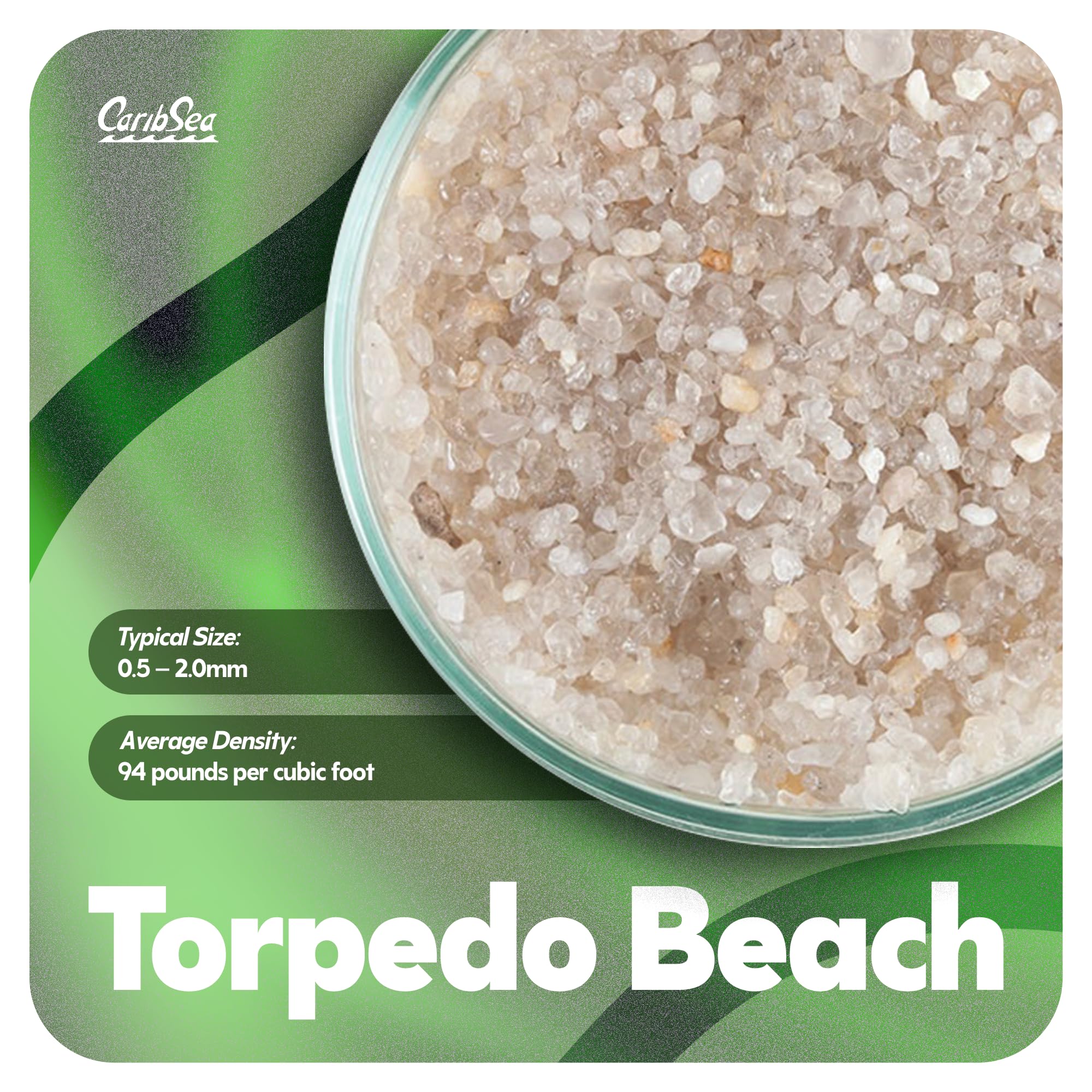 Caribsea Super Naturals Arena para acuarios, 20 Libras, Playa Torpedo