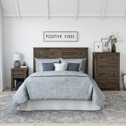 Miniatura 9 de Ameriwood Home Farmington. Soporte para TV, Tabla de partículas laminada, Rústico Rústico,Weathered Oak