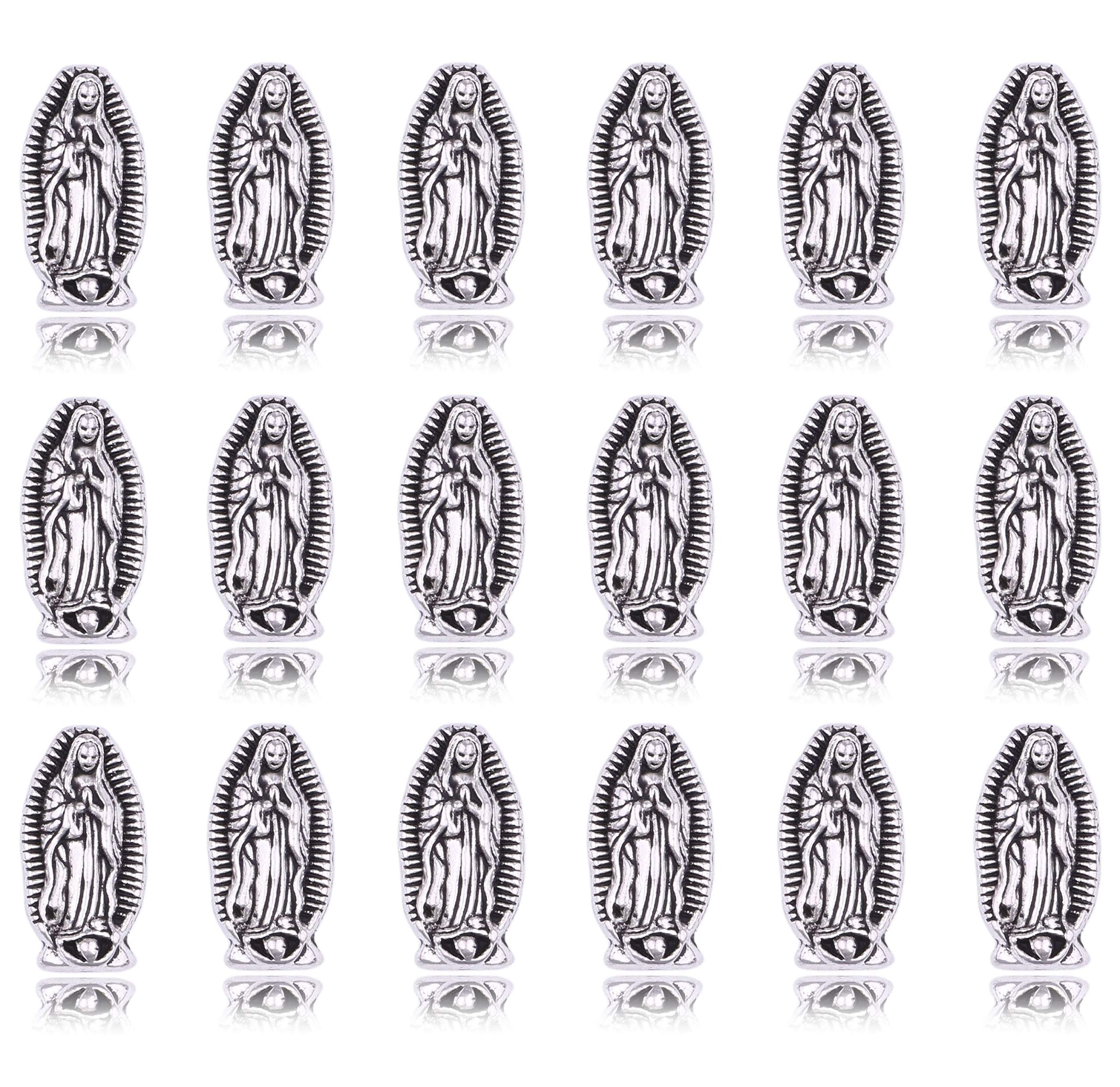 35 Jesus Cross Saint Mary with Miraculous Medal Rosary Centerpiece Links for DIY Necklace Bracelets Jewelry Making