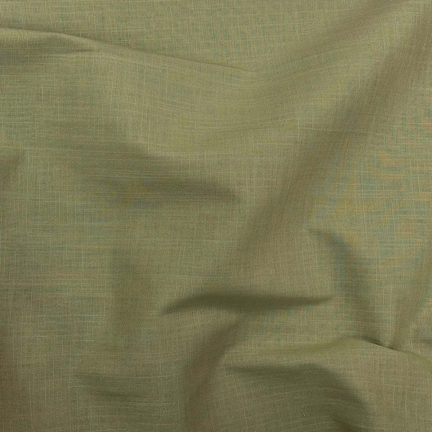 Lin extensible avec coton vert olive de 5m pour vos créations de mode - 3