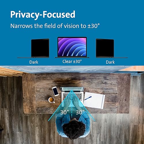 Miniatura 3 de Kensington MagPro Pantalla magnética de privacidad para laptop de 15.6 pulgadas, protector de filtro de privacidad extraíble 169, antirreflejo,