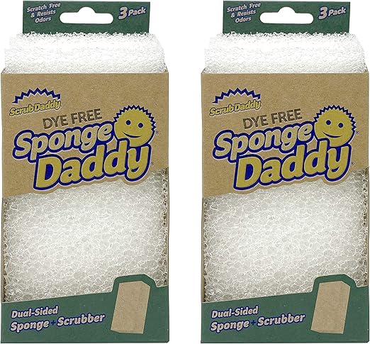 Sponge Daddy Dye Free Sponges 3 Pack (Pack of 2-6 Sponges Total)