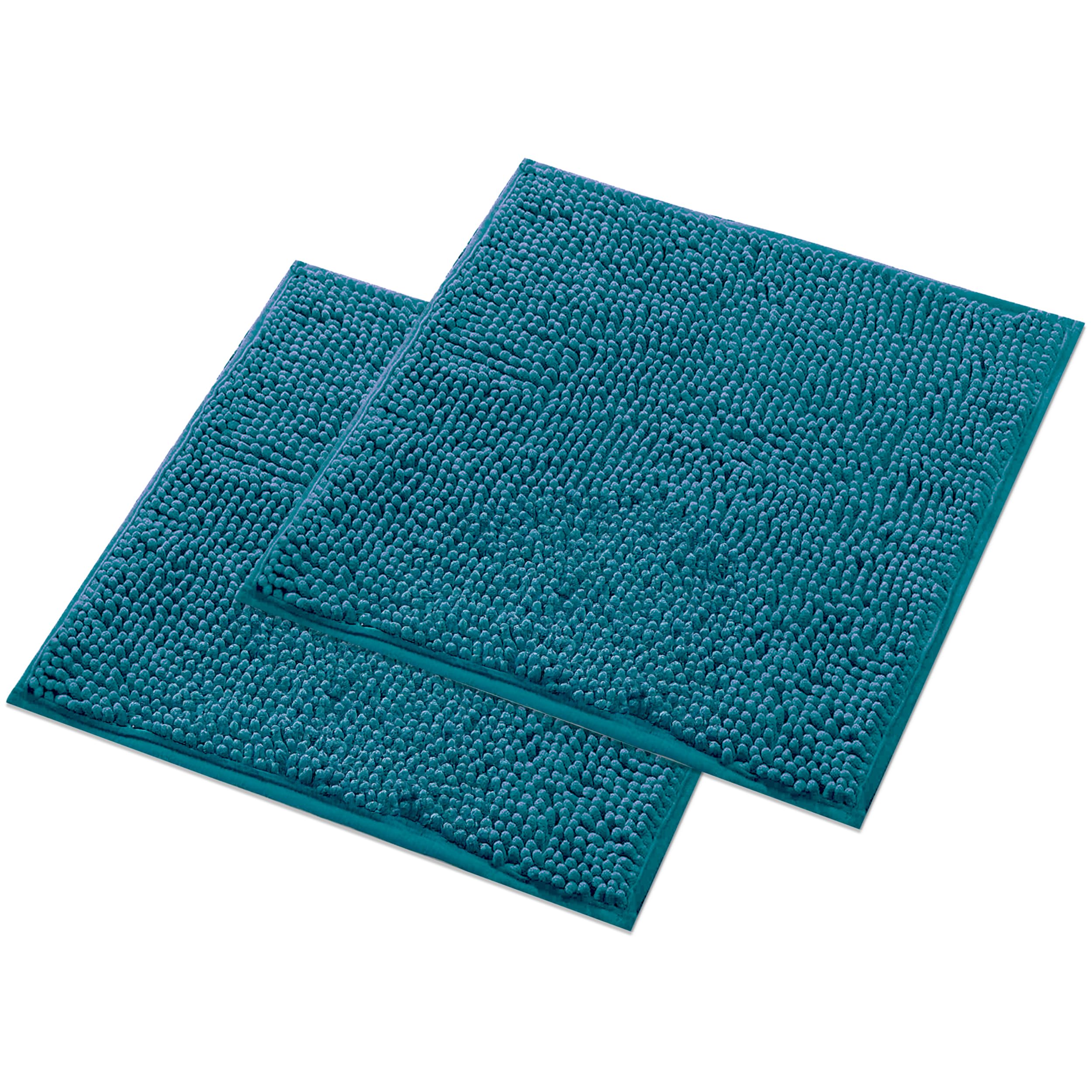 Tapis de WC WohnDirect bleu pétrole en lot de 2 pour votre salle d'eau