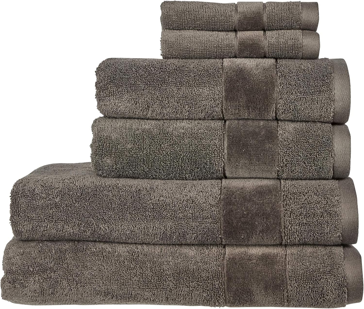 Christy Prism 6 Piece Towel Set in Tarmac 100 Turkish Cotton Super