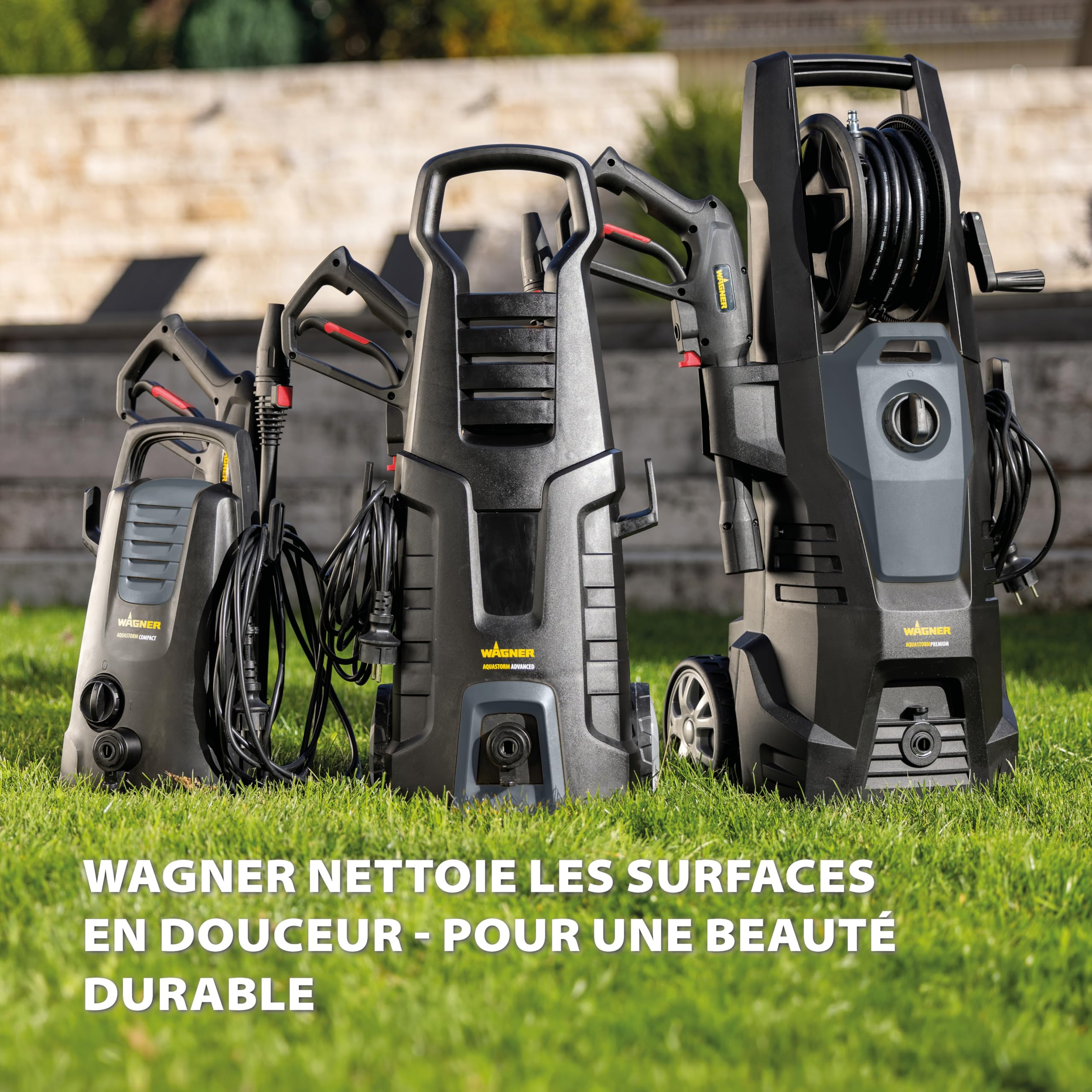 WAGNER AQUASTORM Advanced - Nettoyeur Haute Pression performant pour Un Nettoyage Rapide et Puissant, Incluye boquilla estándar y Turbo