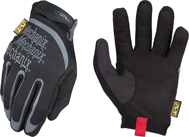 Mechanix Wear Utility Work Gloves, Medium, Black/Grey | Men's Gloves for Landscaping, Home Improvement & Manufacturing, Machine Washable for Easy Maintenance