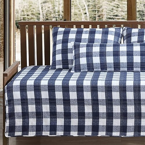 Miniatura 4 de Eddie Bauer - Juego de edredón para sofá cama, ropa de cama reversible de algodón con fundas de almohada y fundas de almohada a juego, decoración