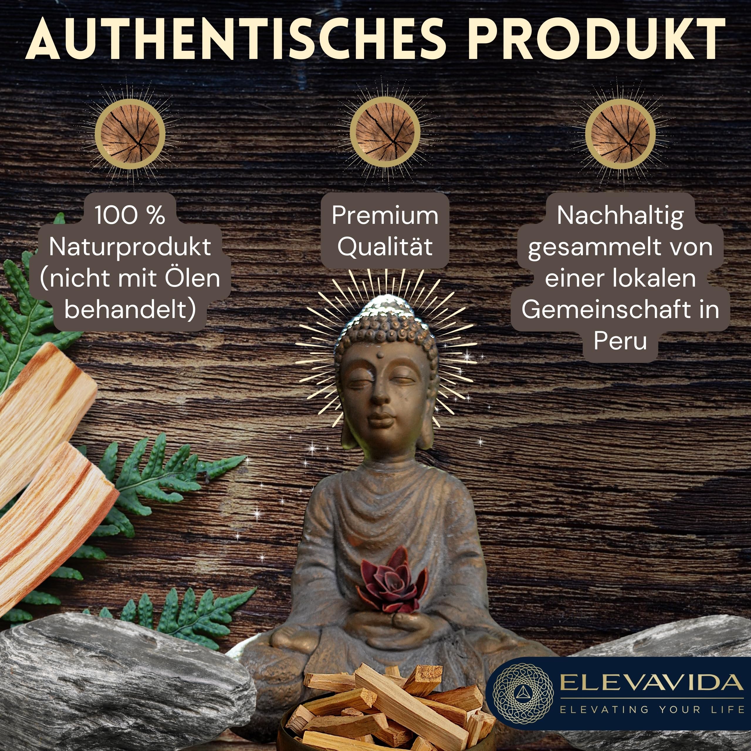 Palo Santo 500 g feines Räucherholz aus Peru - aromatisch duftend, nachhaltig gesammelt - Palo Santo Räucherstäbchen von Hand gespalten - Bursera Graveolen - heiliges Holz
