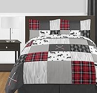 Vista 5 de Funda para almohada con diseño de flechas del bosque en blanco y negro de Sweet Jojo Designs para la colección Rustic Patch (almohada no incluida)