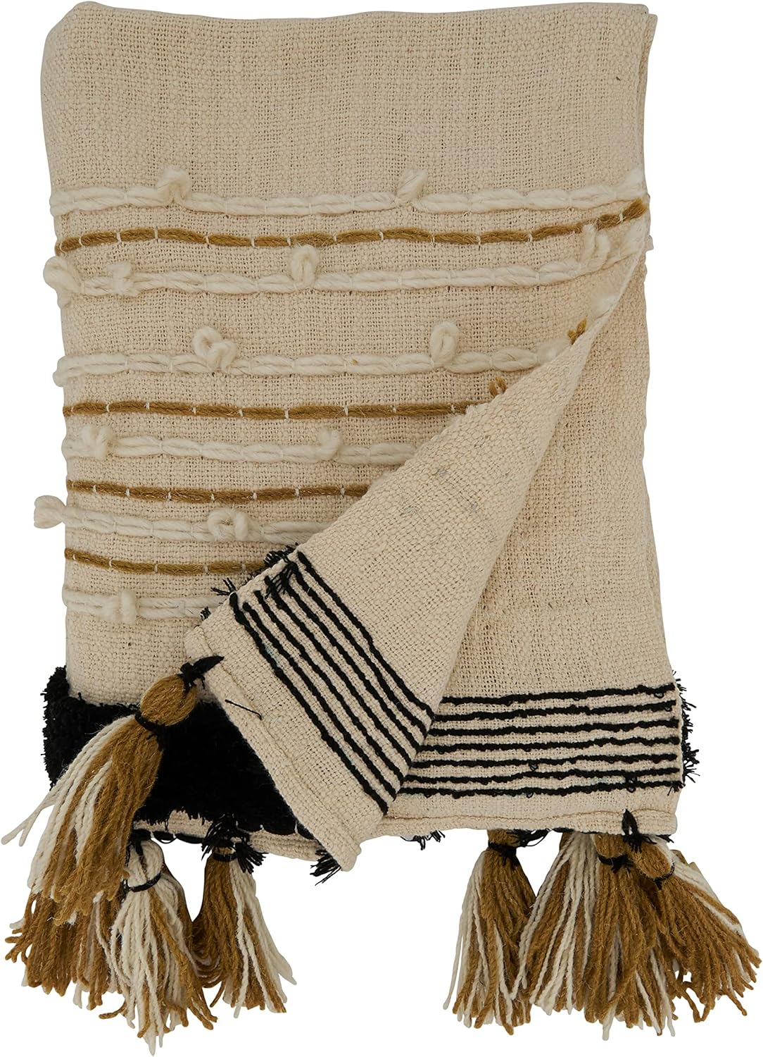 SARO LIFESTYLE Embroidered Boho Throw