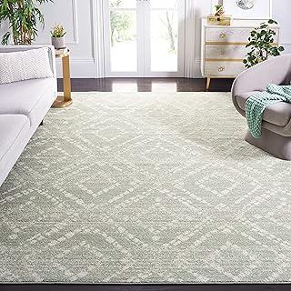 SAFAVIEH Adirondack Collection Area Rug - 9' x 12', Green & Ivory, Moder...