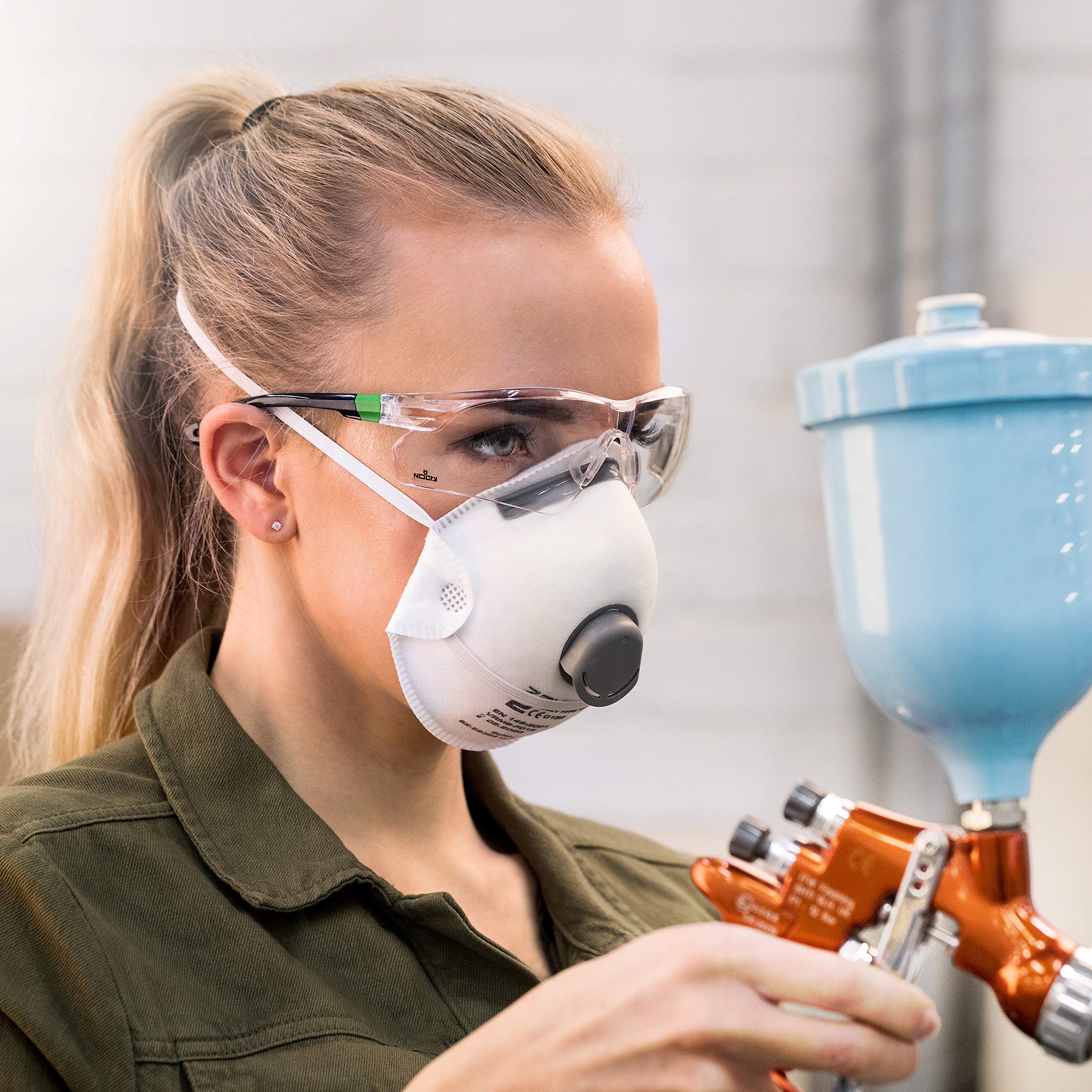 NoCry Safety Glasses with Clear Anti Fog Scratch Resistant WrapAround