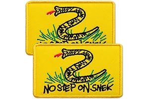 Embroidered Gadsden Flag Patch with Hook and Loop