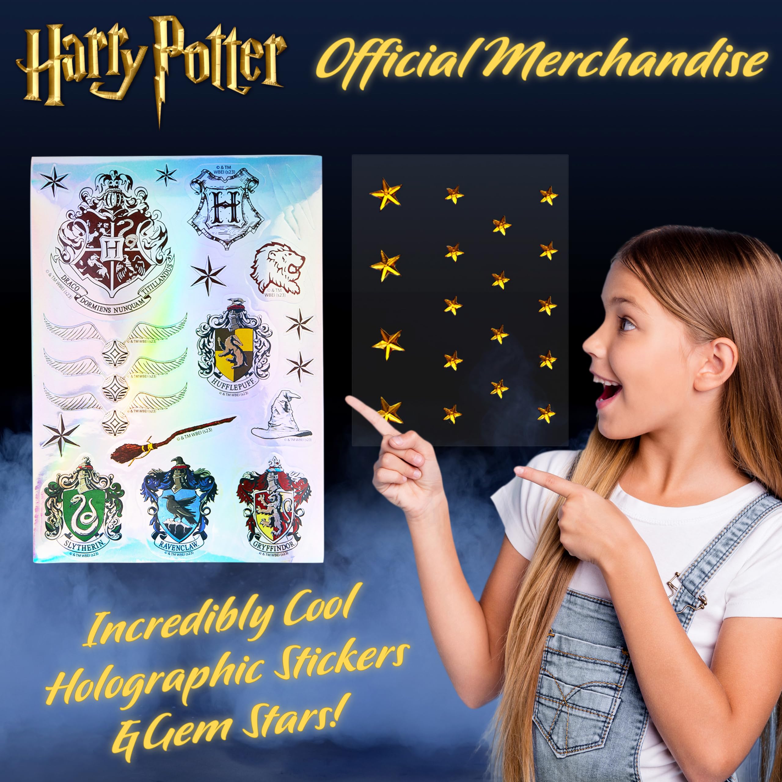 Harry Potter Album Photo Scrapbooking Accessoires Papeterie Kawaii Fournitures de Loisirs Créatifs Carnet Stickers Tampon, Cadeau Enfant (Noir/Bordeaux)