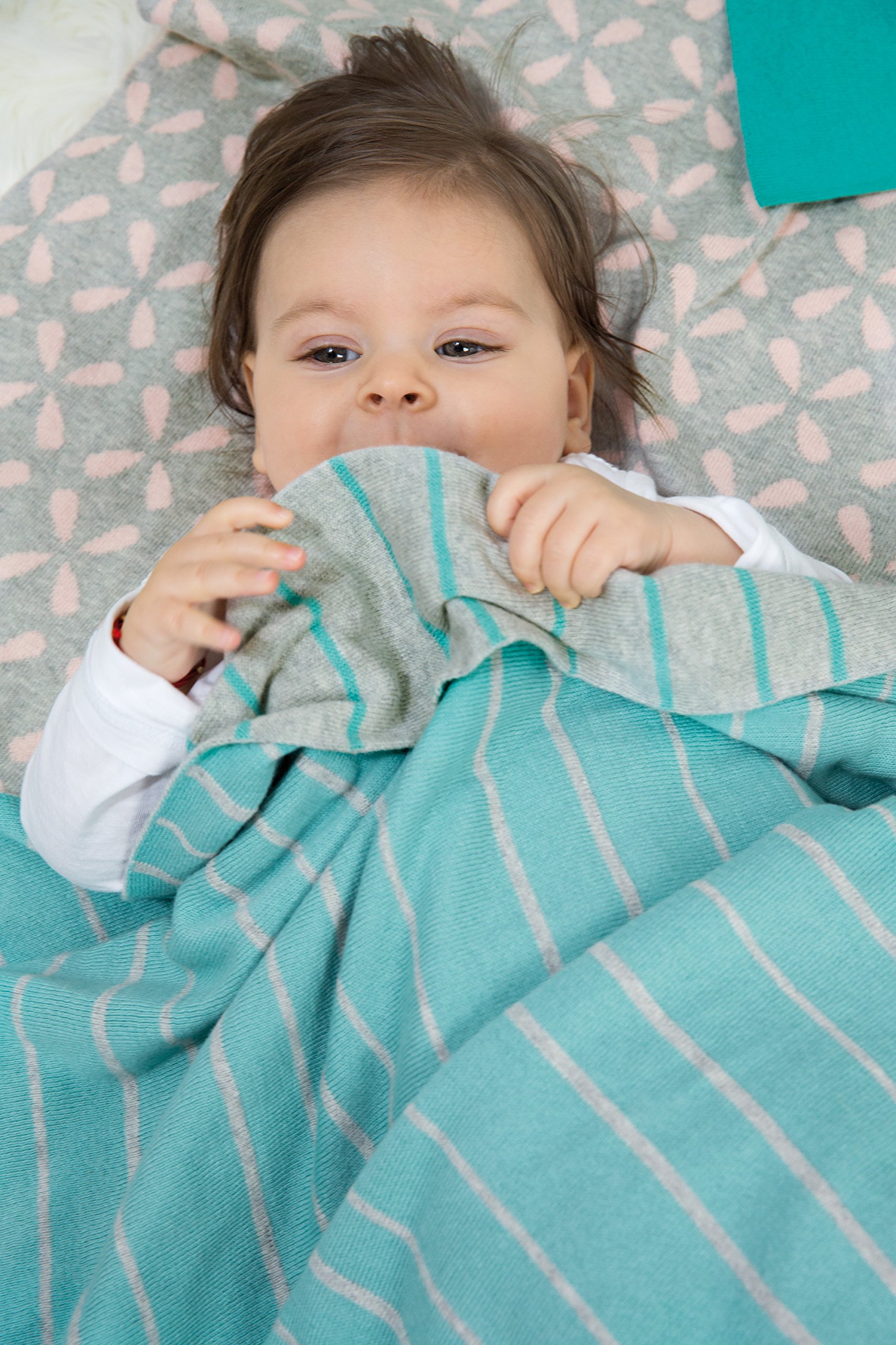 Lässig 1542001215 La Copertina per bebè Stripes light grey