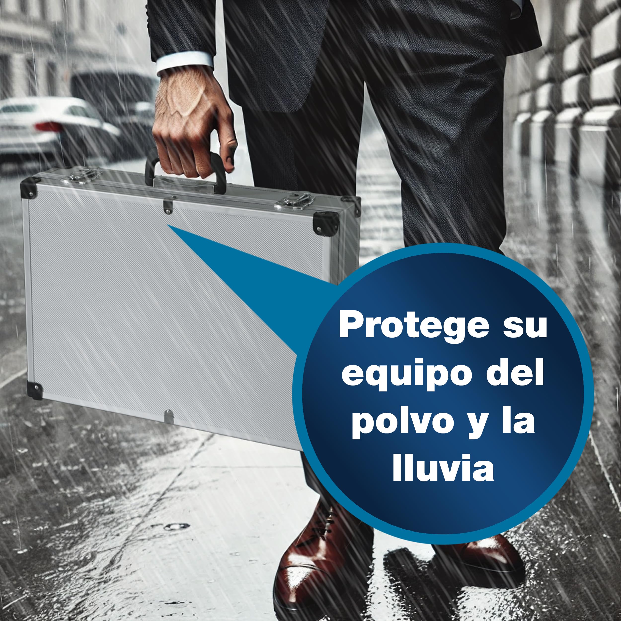 PeakTech 7270 – Estuche universal para dispositivos de medición, robusto, almacenamiento de herramientas, relleno de espuma, con cerradura, protección contra el polvo, XXL - 500 x 350 x 120 mm