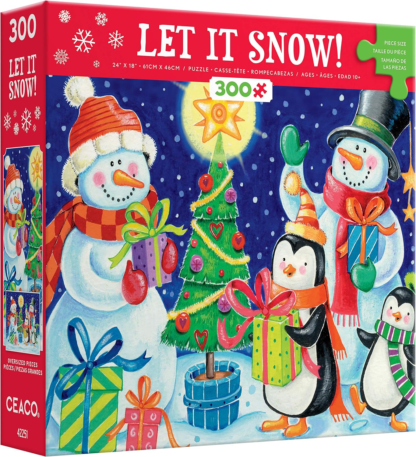 Ceaco - Let It Snow - Snowy Gift Giving - 300 Piece Jigsaw Puzzle