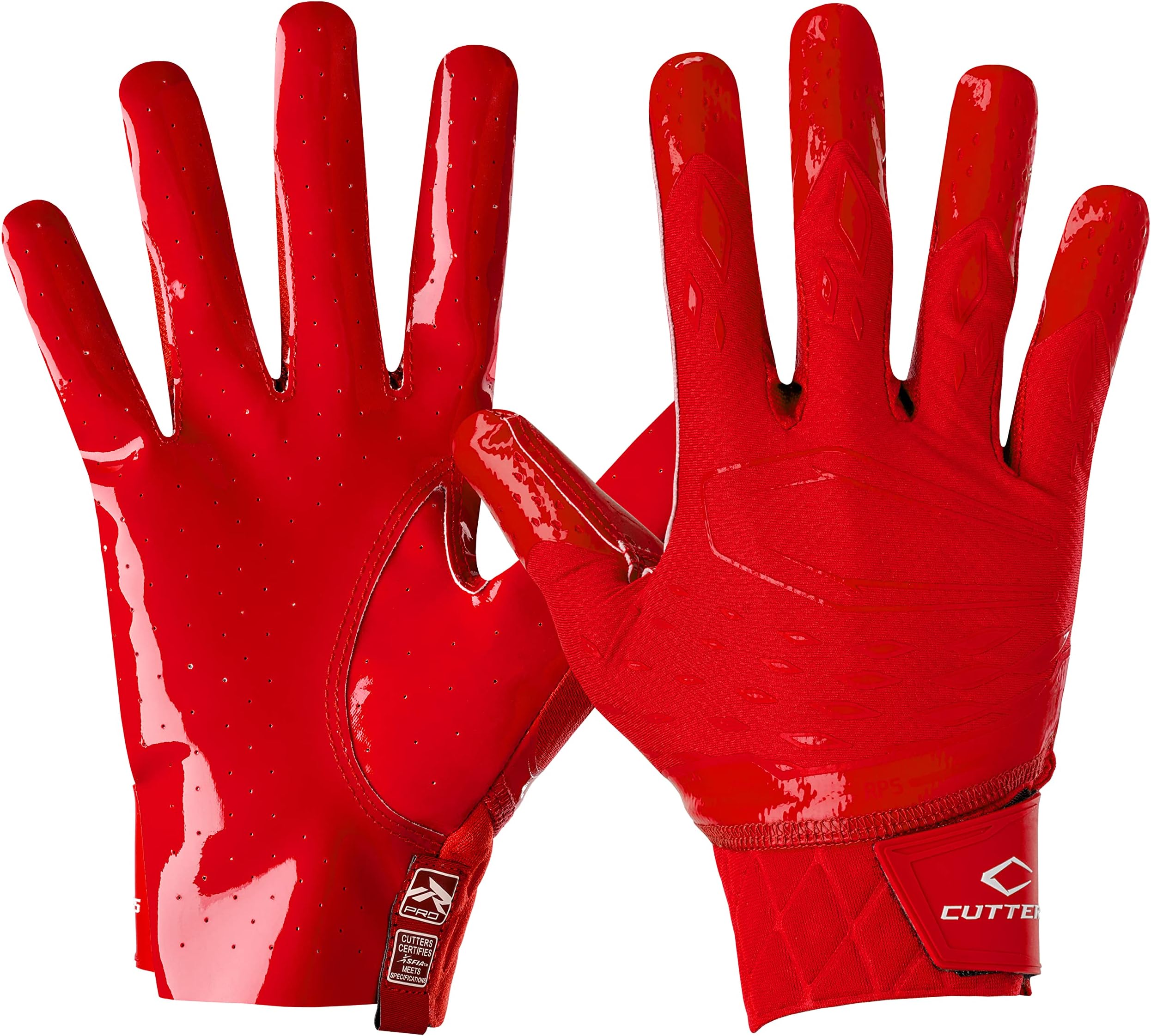 Rev Pro Football Gloves, Men's Sticky Ultra Grip Receiver Gloves, Adult, 1 Pair