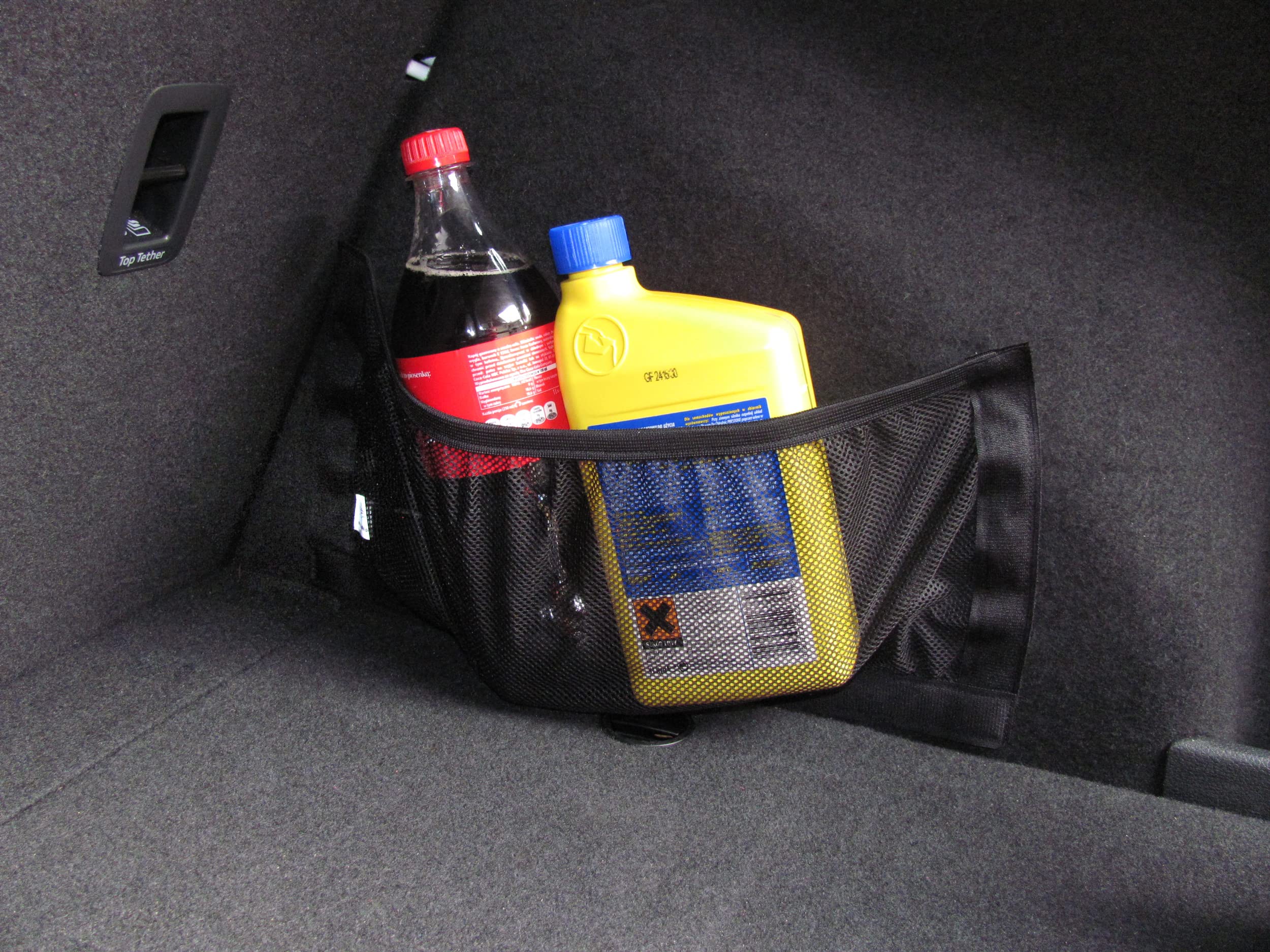Nano Bolsa de Malla con Cierre de autoadherente Universal para Maletero 40 cm x 20 cm organizadora para Coche con Fuertes Tiras de Cierre de autoadherente para Red de Equipaje para Maletero 2 Piezas