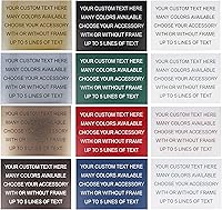 ExcelMark 5x7 Custom Engraved Store Sign with Square Corners - 13 Colors, Acrylic, Made in USA