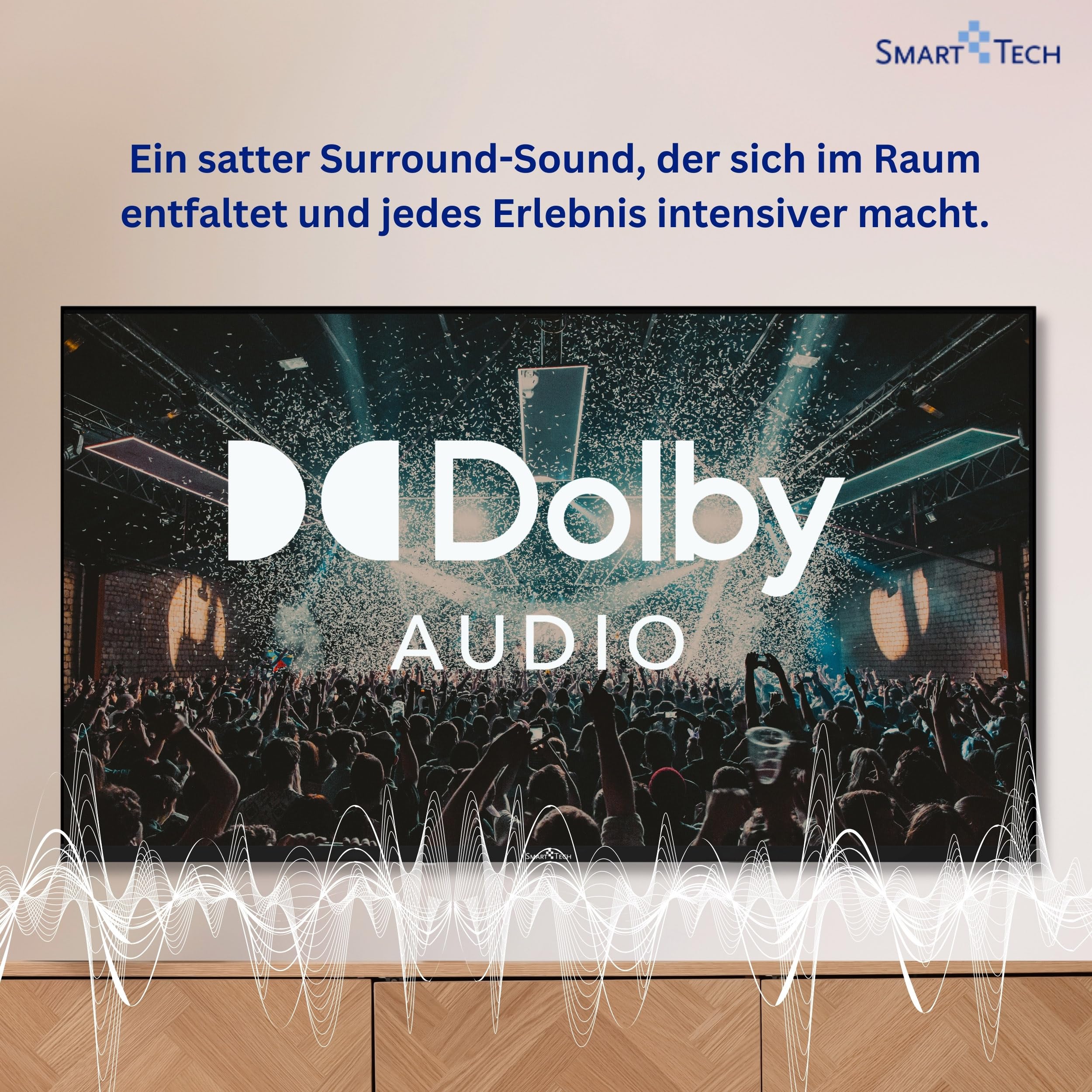 Smart Tech 40FV02V Fernseher 40 Zoll Smart TV VIDAA - Fernseher mit Full HD Auflösung, Bluetooth und Triple-Tuner, LED TV (2026)