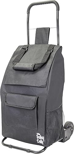 dbest products - Carro de mano Trolley Dolly Compacto con bolsillos Carrito de compras plegable con ruedas Carro rodante de uso múltiple con bolsa