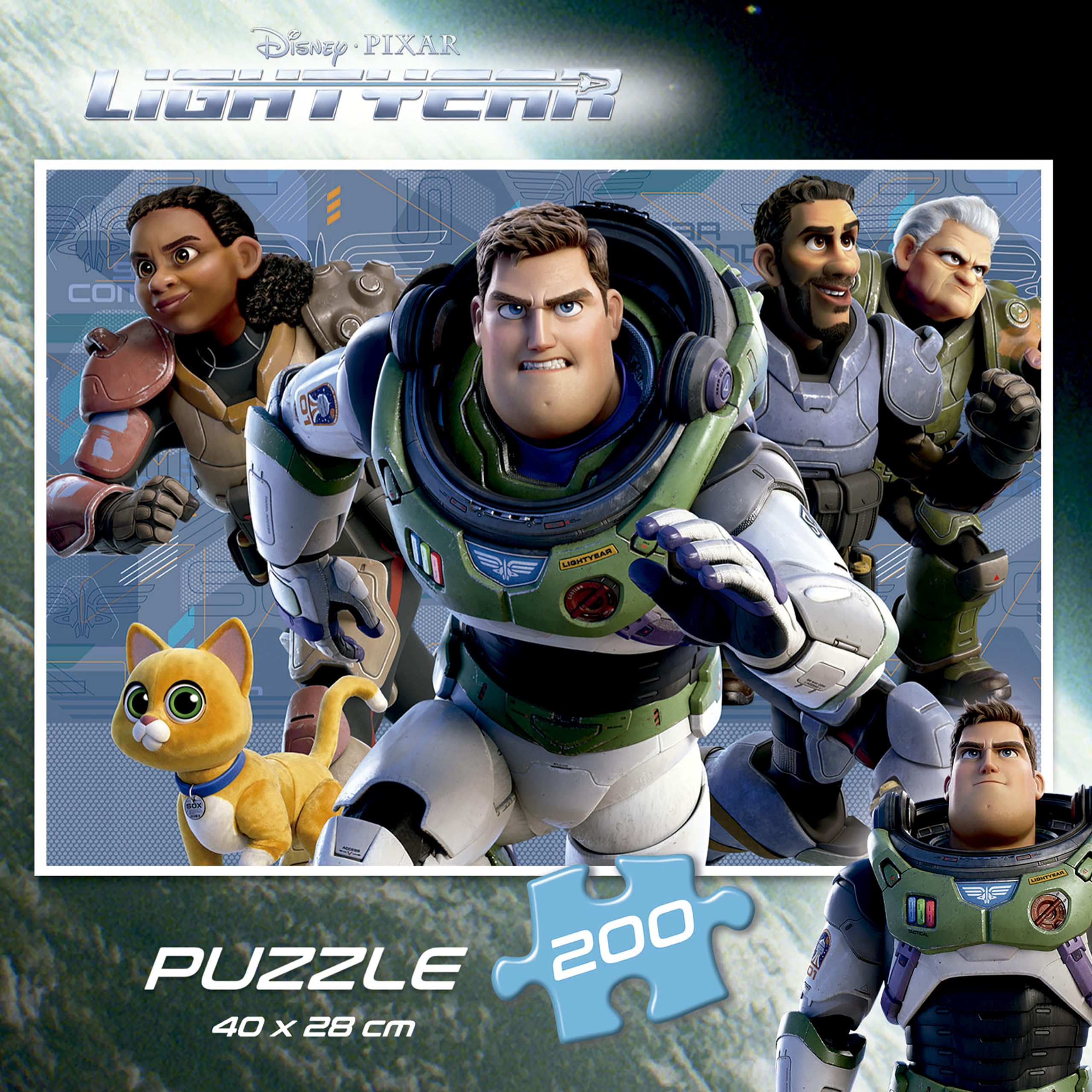 Educa - Lightyear, Puzzle Composto Da 200 Pezzi Di Grandi Dimensioni Ottimamente Rifiniti E Con I Personaggi Di Lightyear, Misura Approssimativa Del Puzzle: 40 x 28 cm, Da 6 Anni (19317
