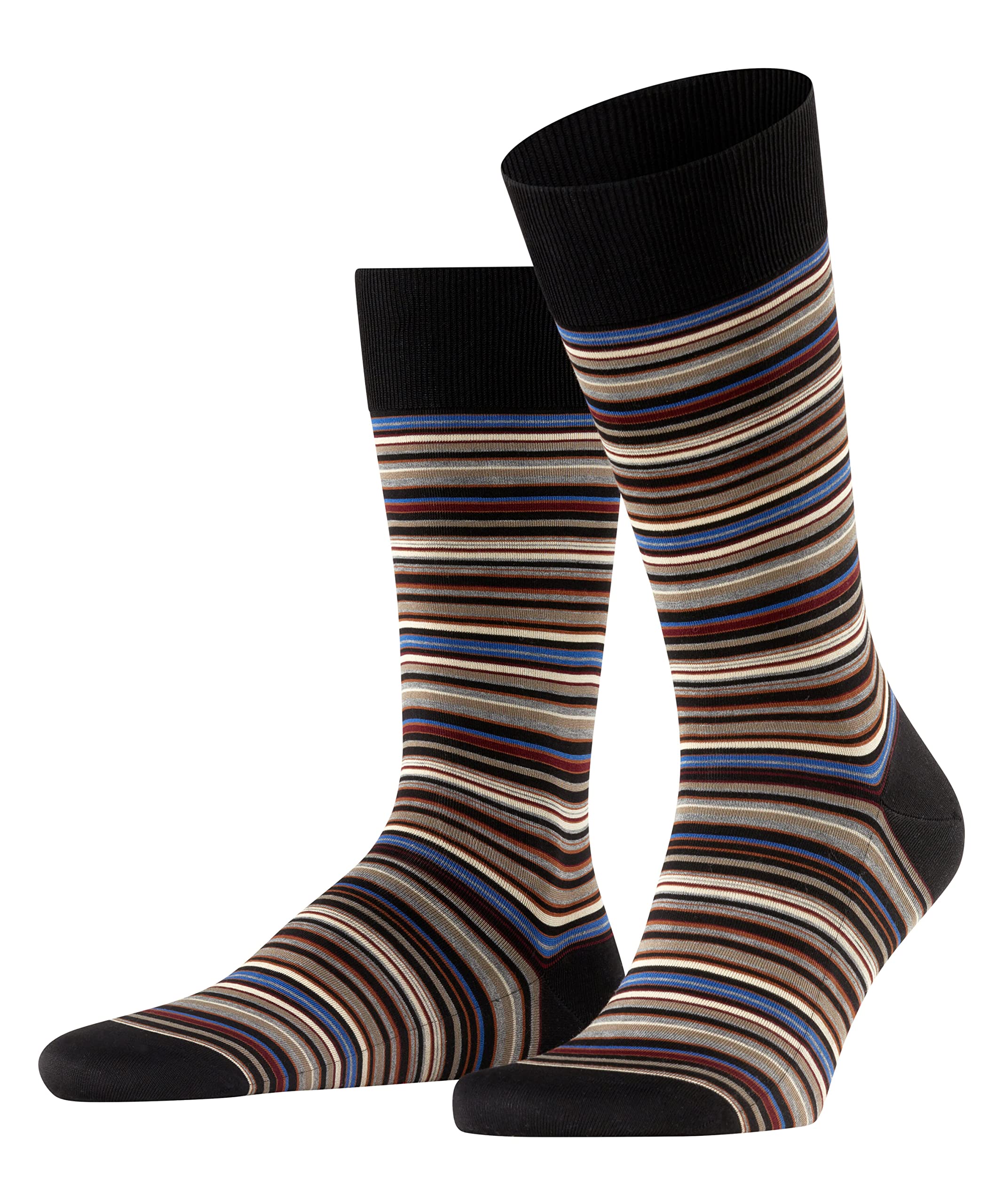 Falke Men's Grey Grey-White 3030 Microblock M So Cotton Patterned 1 Pair Socks, 8.5-9.5