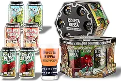 Kit Cerveja Roleta Russa 6 latas e copo Spike 320 ml